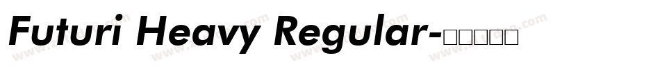 Futuri Heavy Regular字体转换